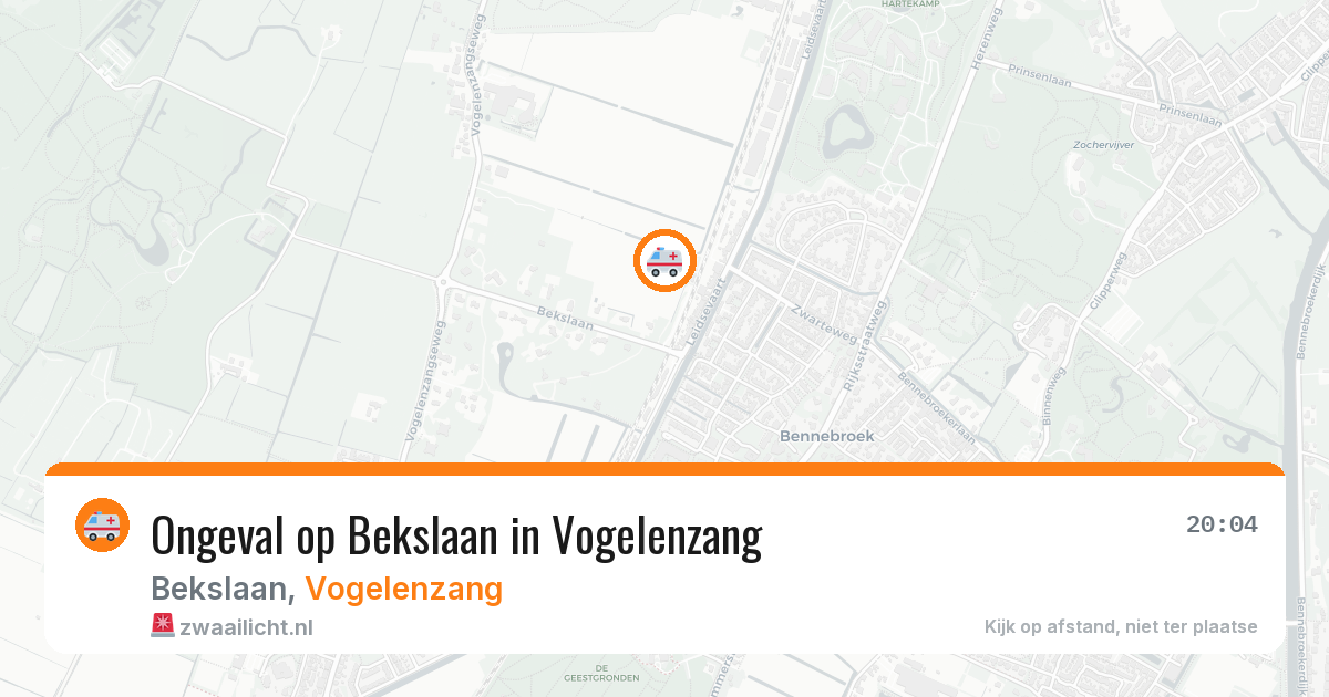 Ongeval op Bekslaan in Vogelenzang — 10 mei 2026
