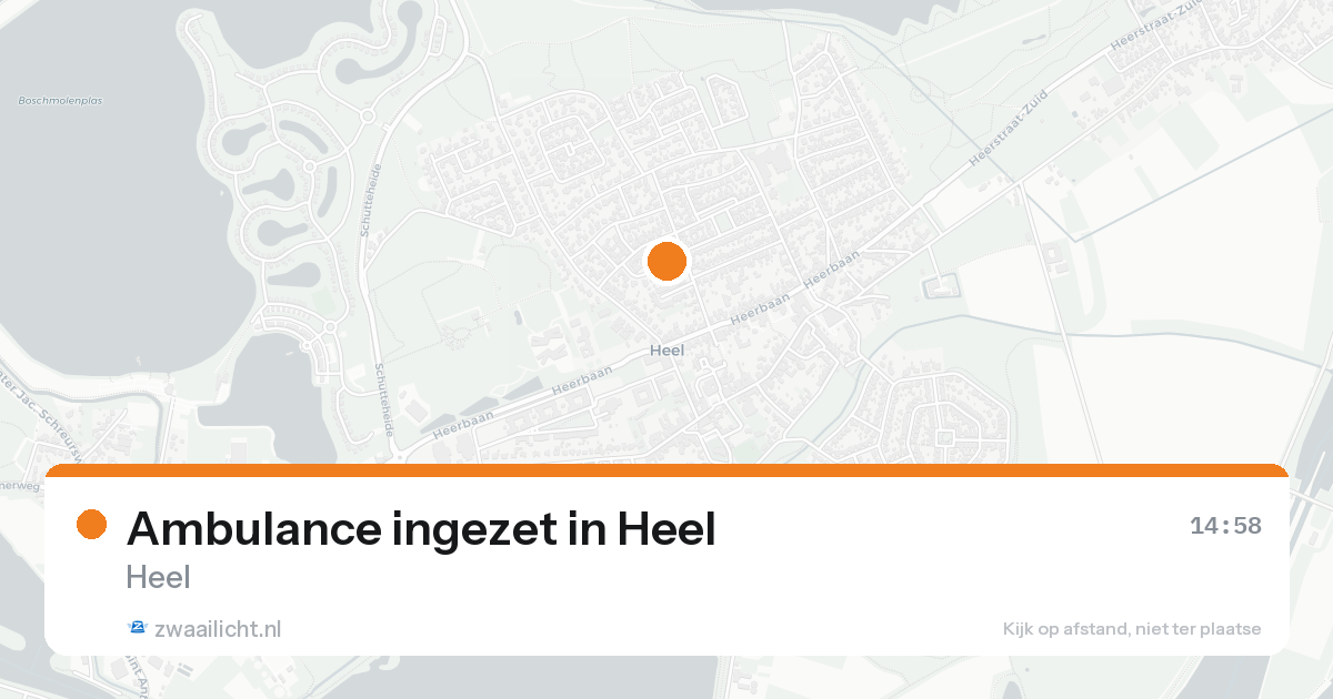 Ambulance ingezet in Heel — 25 mei 2026 | 🚨 Zwaailicht.nl