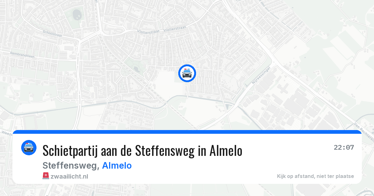 Schietpartij aan de Steffensweg in Almelo — 19 apr 2026