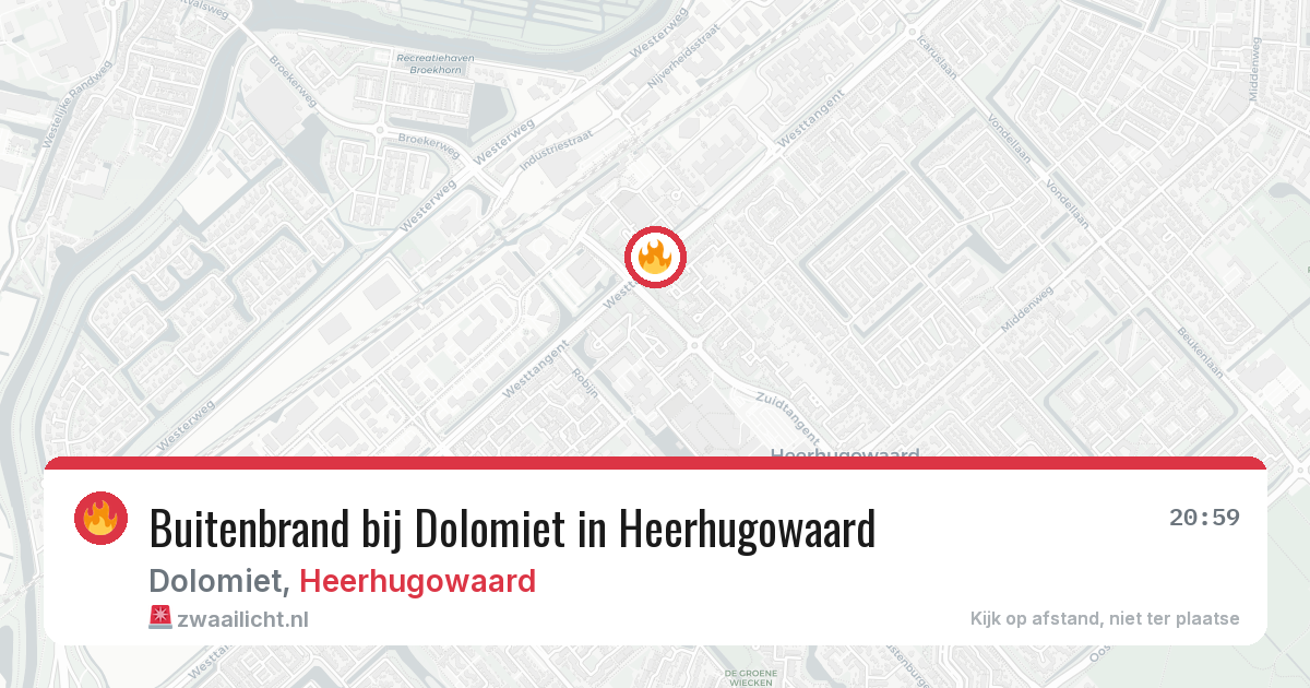 Buitenbrand bij Dolomiet in Heerhugowaard — 1 jul 2026