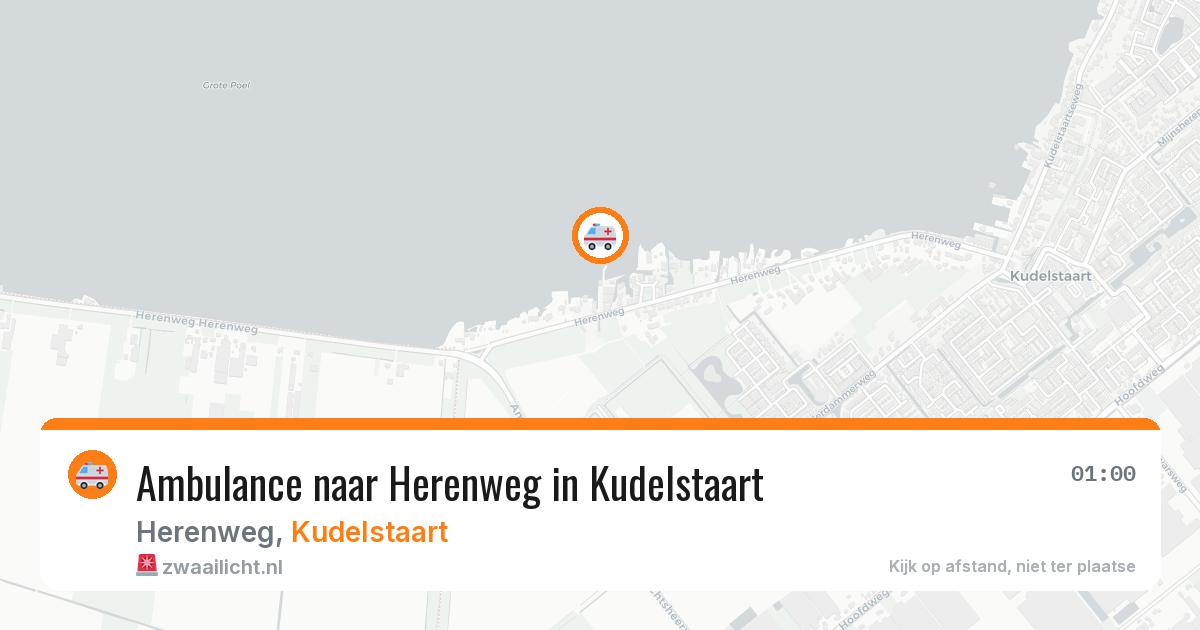 Ambulance naar Herenweg in Kudelstaart — 16 mei 2026