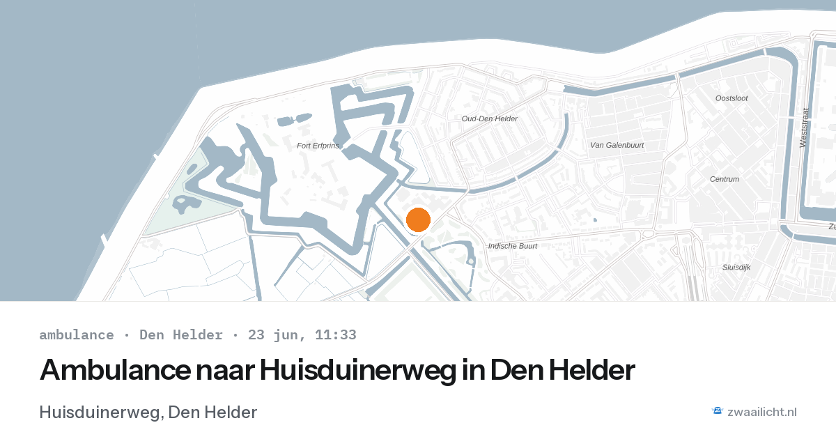 Ambulance naar Huisduinerweg in Den Helder — 23 jun 2026