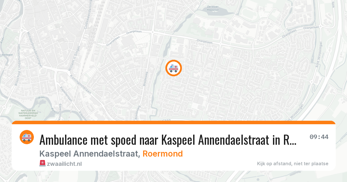 Ambulance met spoed naar Kaspeel Annendaelstraat in Roermond — 23 jun 2026