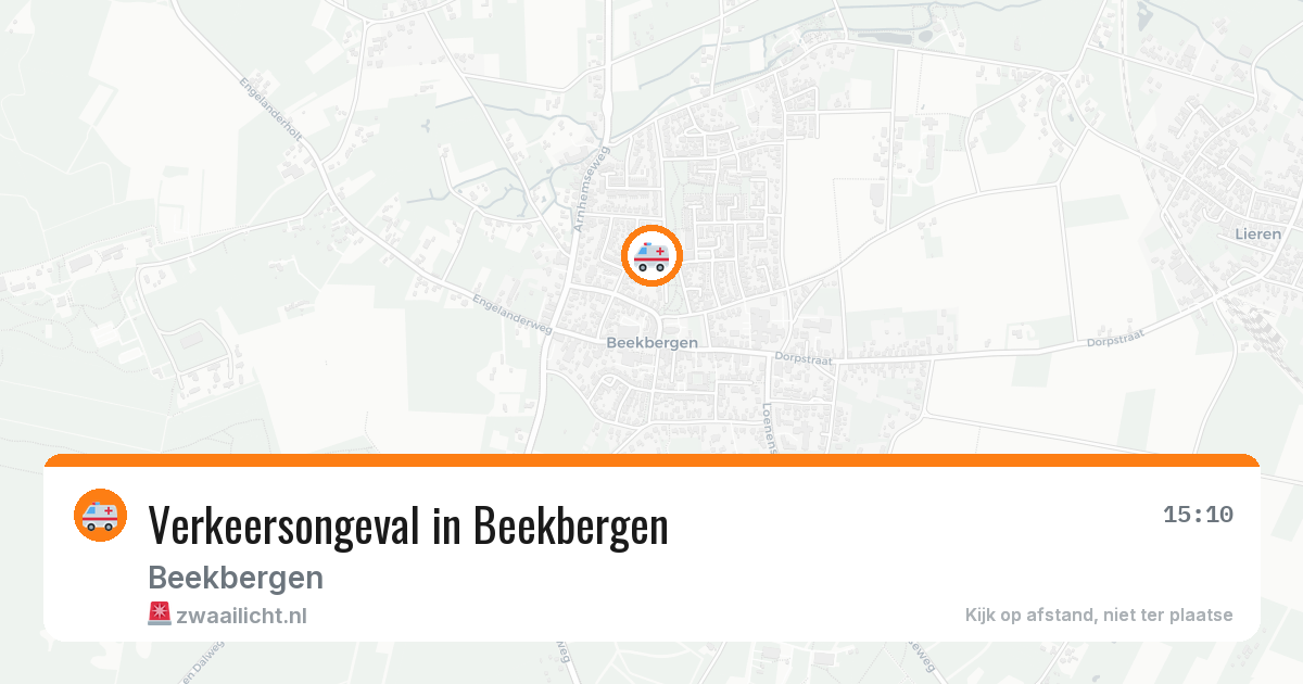 Verkeersongeval in Beekbergen — 16 apr 2026