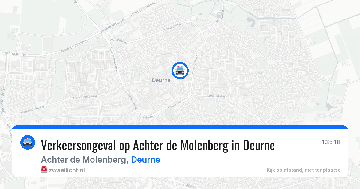 Verkeersongeval op Achter de Molenberg in Deurne — 3 jun 2026