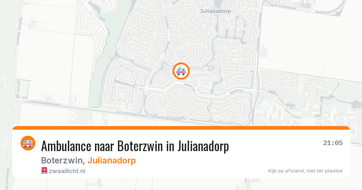 Ambulance naar Boterzwin in Julianadorp — 24 mei 2026