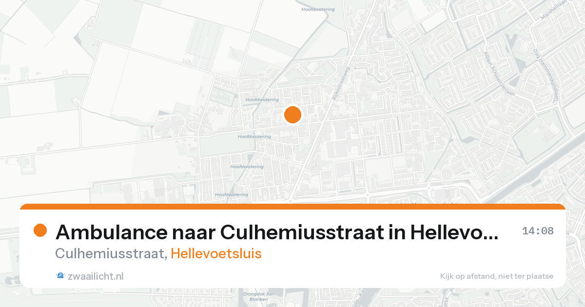 Ambulance naar Culhemiusstraat in Hellevoetsluis — 22 aug 2026