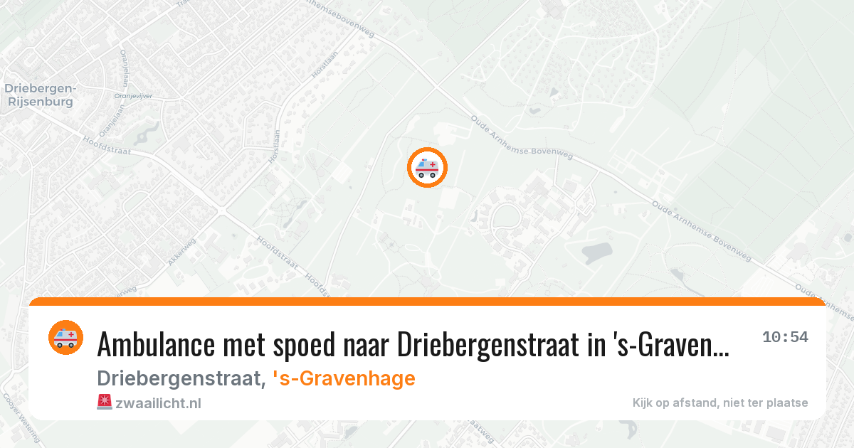 Ambulance met spoed naar Driebergenstraat in 's-Gravenhage — 9 feb 2026