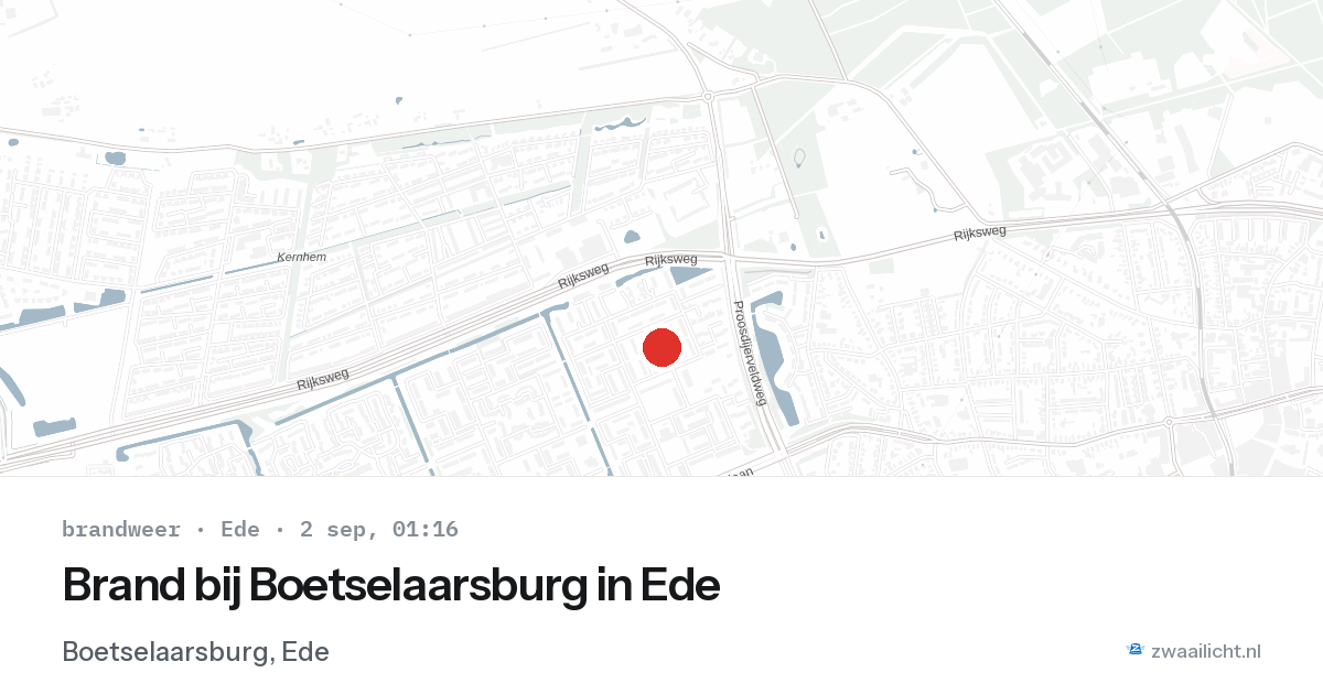 Brand bij Boetselaarsburg in Ede — 1 sep 2026
