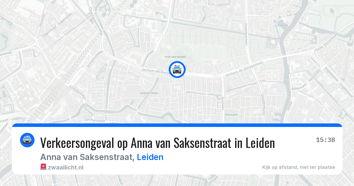 Verkeersongeval op Anna van Saksenstraat in Leiden — 12 apr 2026