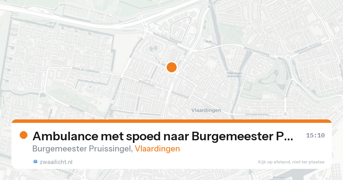 Ambulance met spoed naar Burgemeester Pruissingel in Vlaardingen — 16 aug 2026