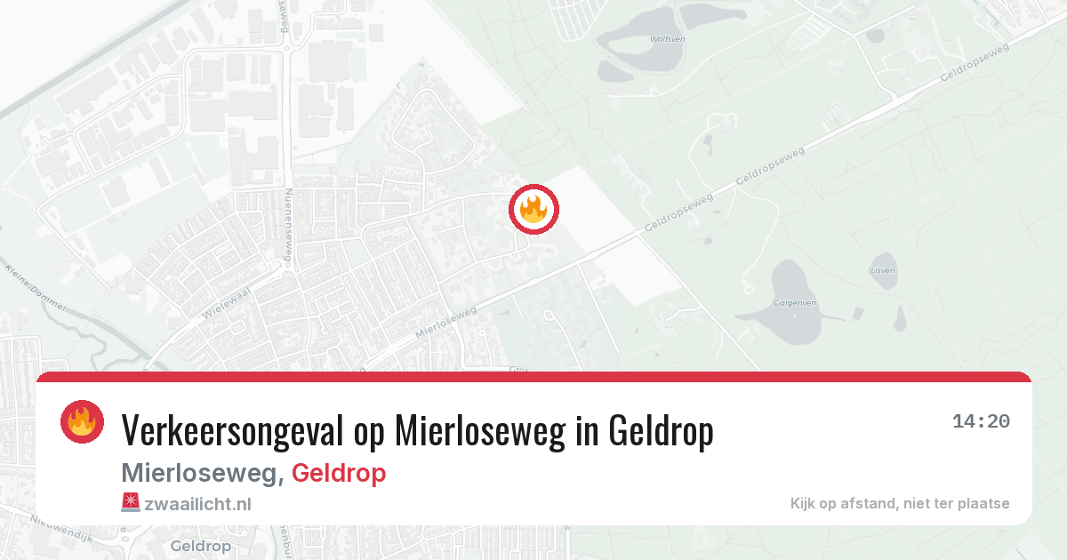 Verkeersongeval op Mierloseweg in Geldrop — 30 jun 2026