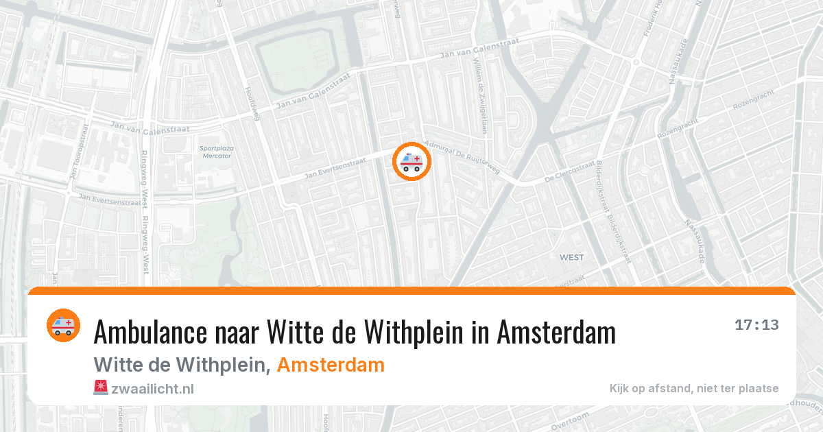 Ambulance naar Witte de Withplein in Amsterdam — 2 aug 2026