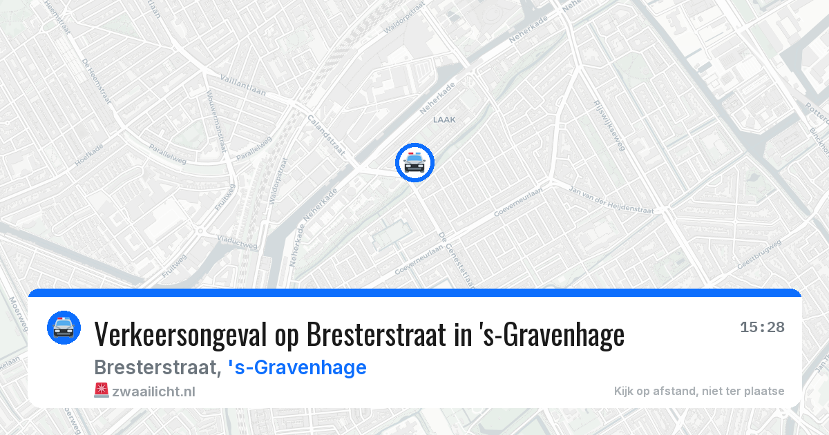 Verkeersongeval op Bresterstraat in 's-Gravenhage — 13 jul 2026