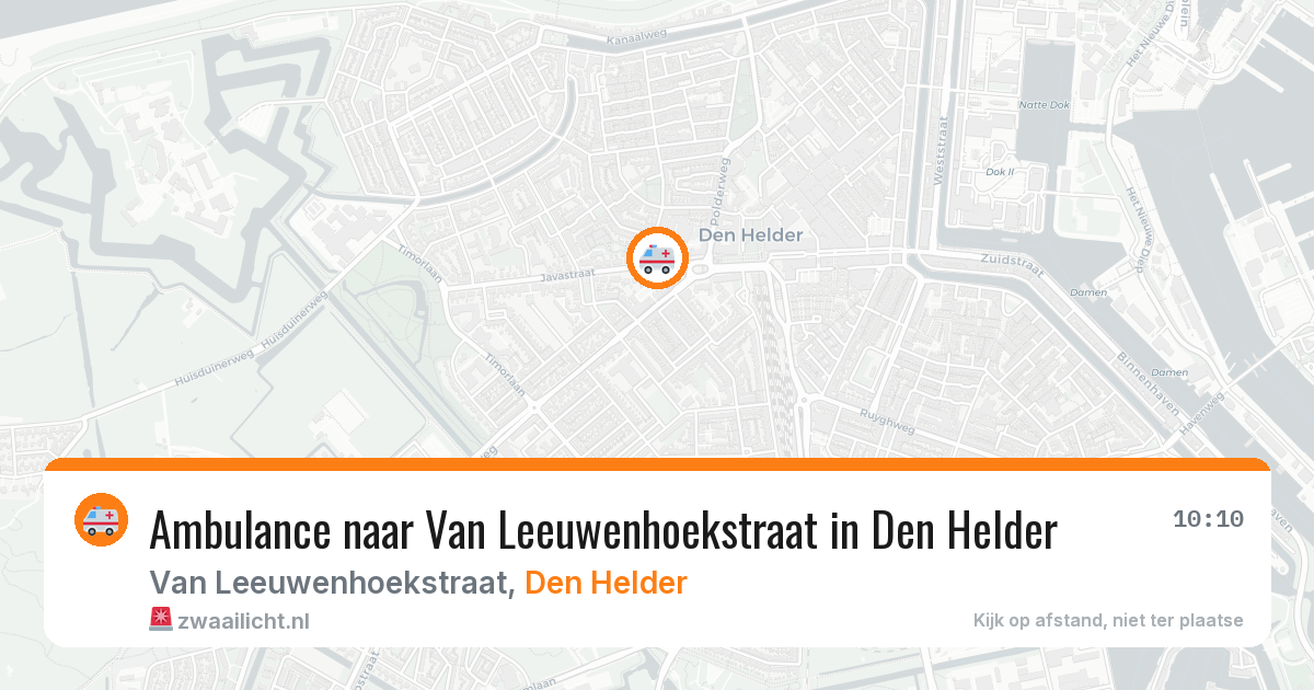Ambulance naar Van Leeuwenhoekstraat in Den Helder — 12 aug 2026