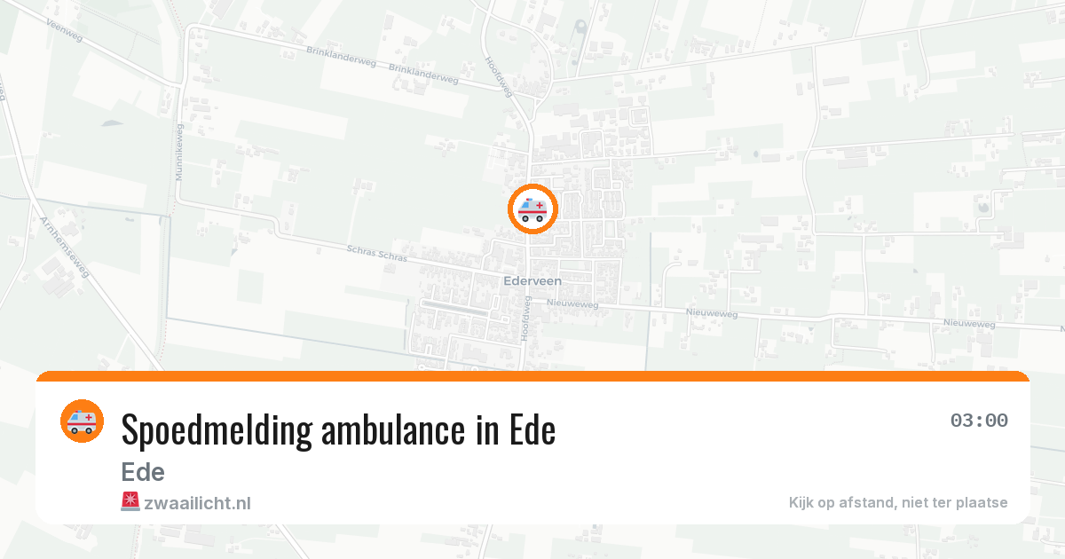 Spoedmelding ambulance in Ede — 30 jan 2026