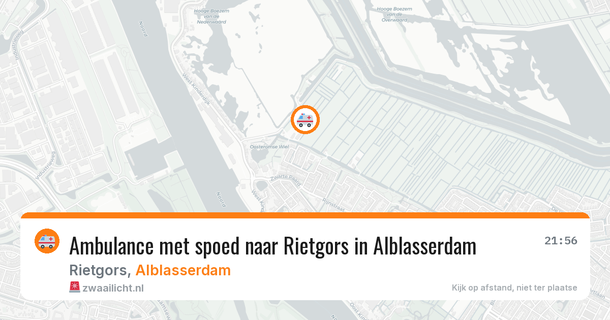 Ambulance met spoed naar Rietgors in Alblasserdam — 1 jul 2026