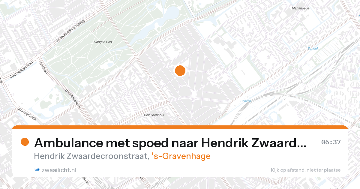 Ambulance met spoed naar Hendrik Zwaardecroonstraat in 's-Gravenhage — 7 feb 2026