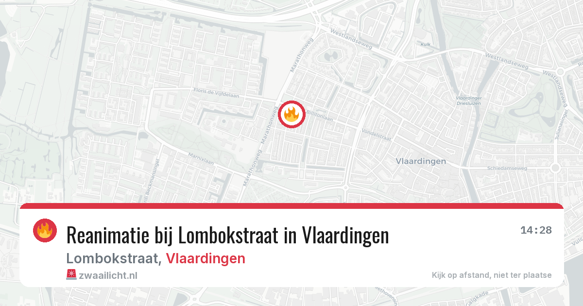 Reanimatie bij Lombokstraat in Vlaardingen — 21 mei 2026