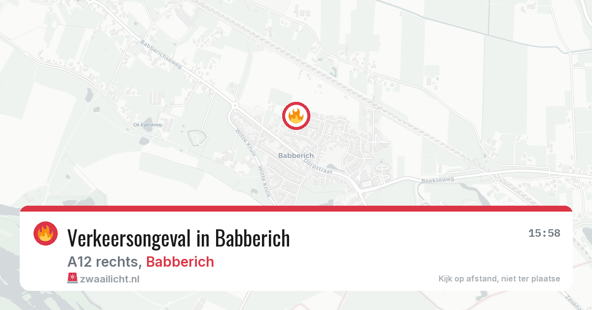 Verkeersongeval in Babberich — 11 mei 2026