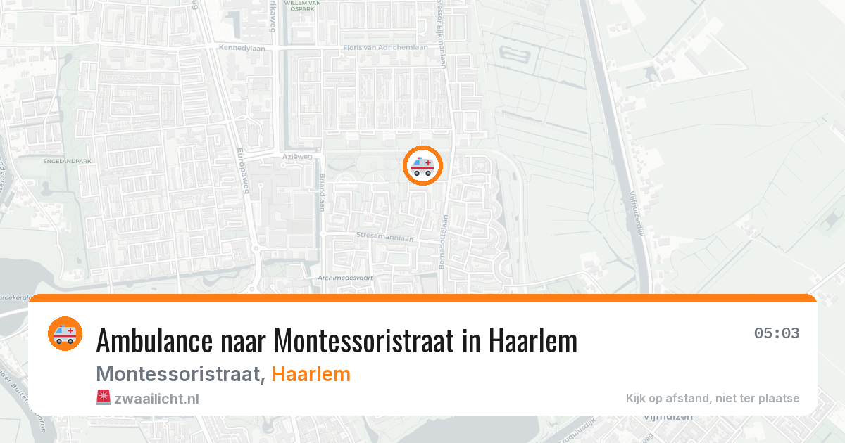 Ambulance naar Montessoristraat in Haarlem — 15 aug 2026