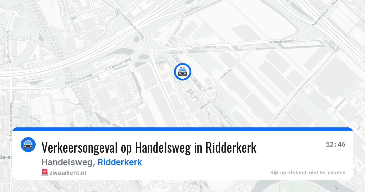 Verkeersongeval op Handelsweg in Ridderkerk — 8 apr 2026