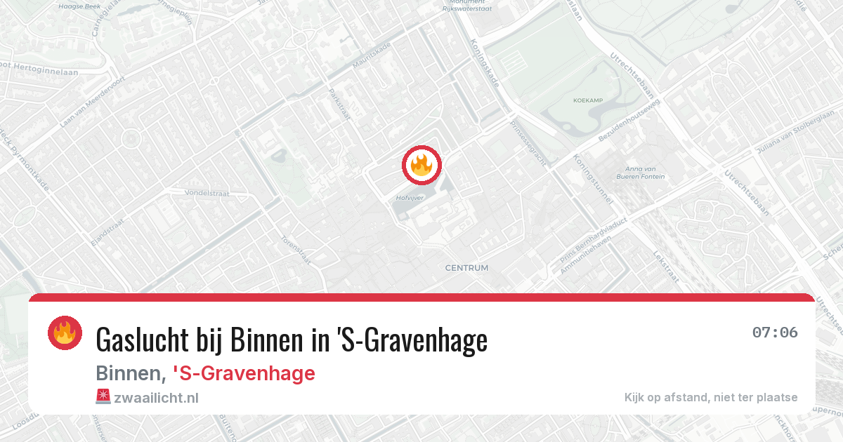 Gaslucht bij Binnen in 'S-Gravenhage — 15 jun 2026