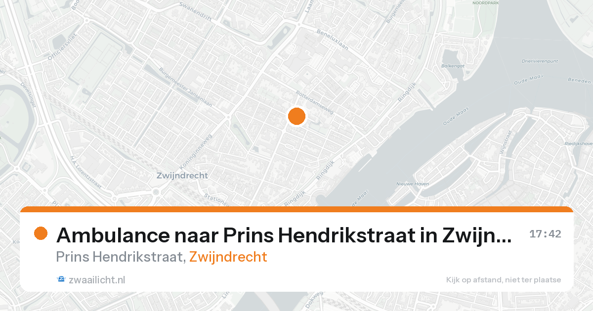 Ambulance naar Prins Hendrikstraat in Zwijndrecht — 20 aug 2026