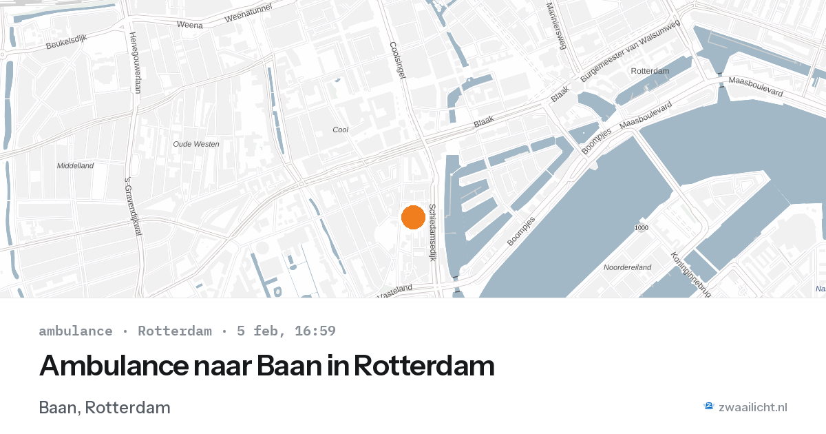 Ambulance naar Baan in Rotterdam — 5 feb 2026