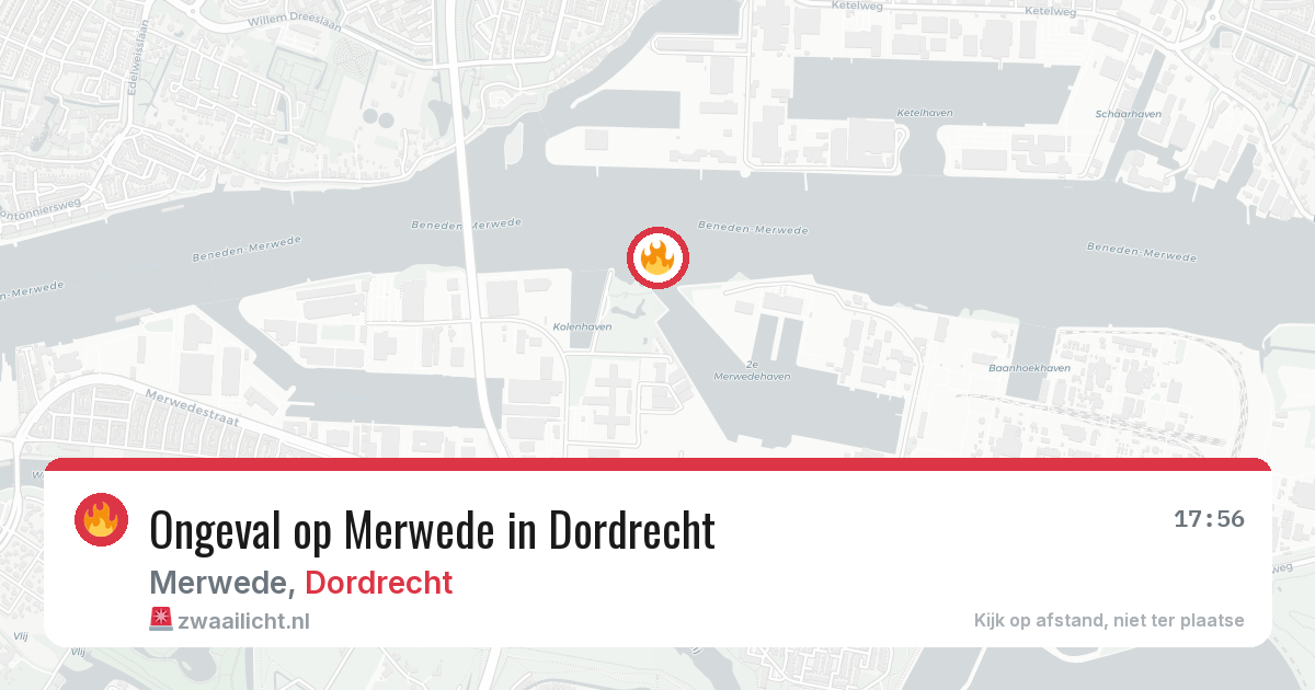 Ongeval op Merwede in Dordrecht — 19 jun 2026