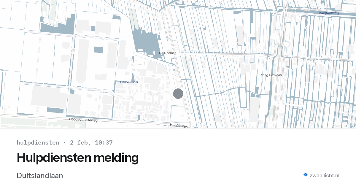 Hulpdiensten melding — 2 feb 2026