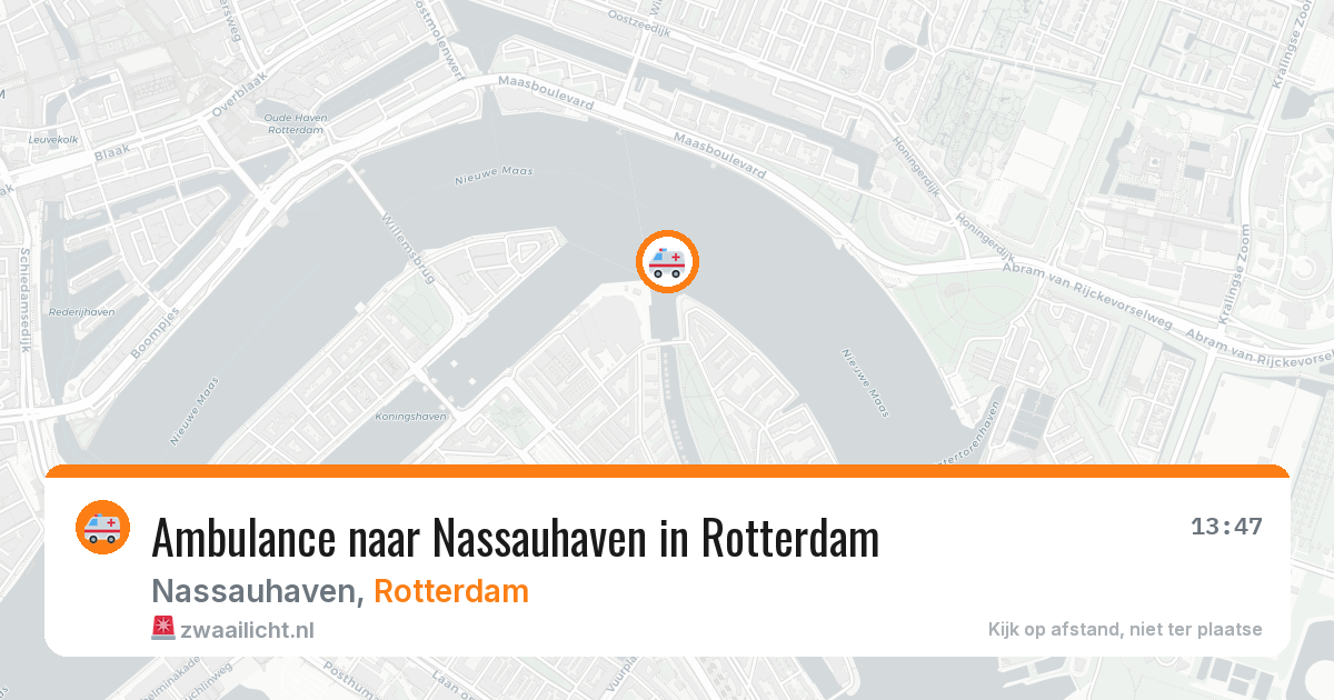 Ambulance naar Nassauhaven in Rotterdam — 9 jun 2026