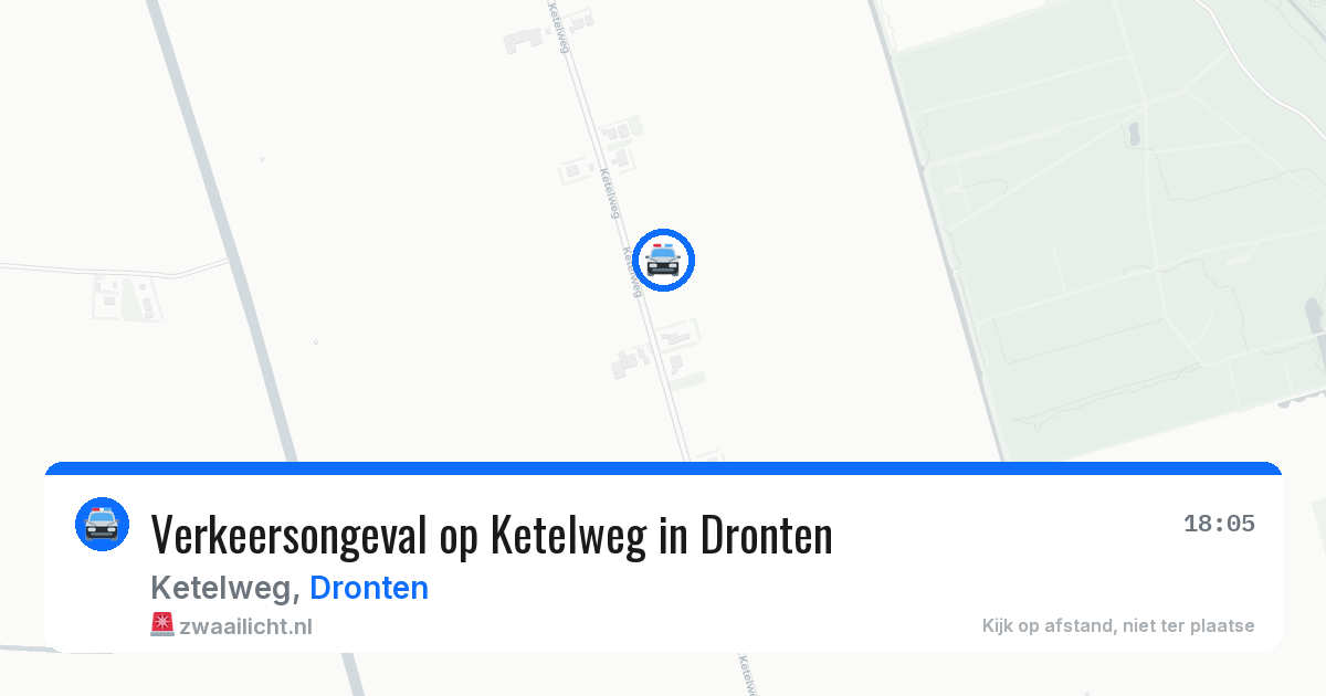 Verkeersongeval op Ketelweg in Dronten — 7 mei 2026