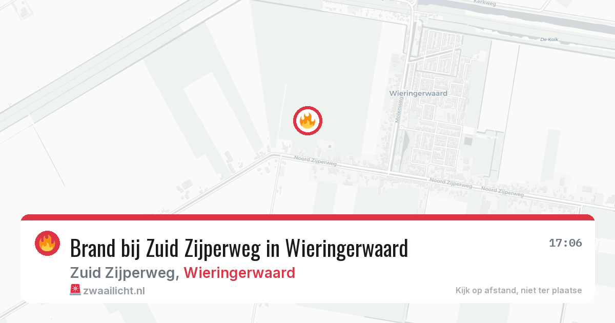 Brand bij Zuid Zijperweg in Wieringerwaard — 20 jun 2026