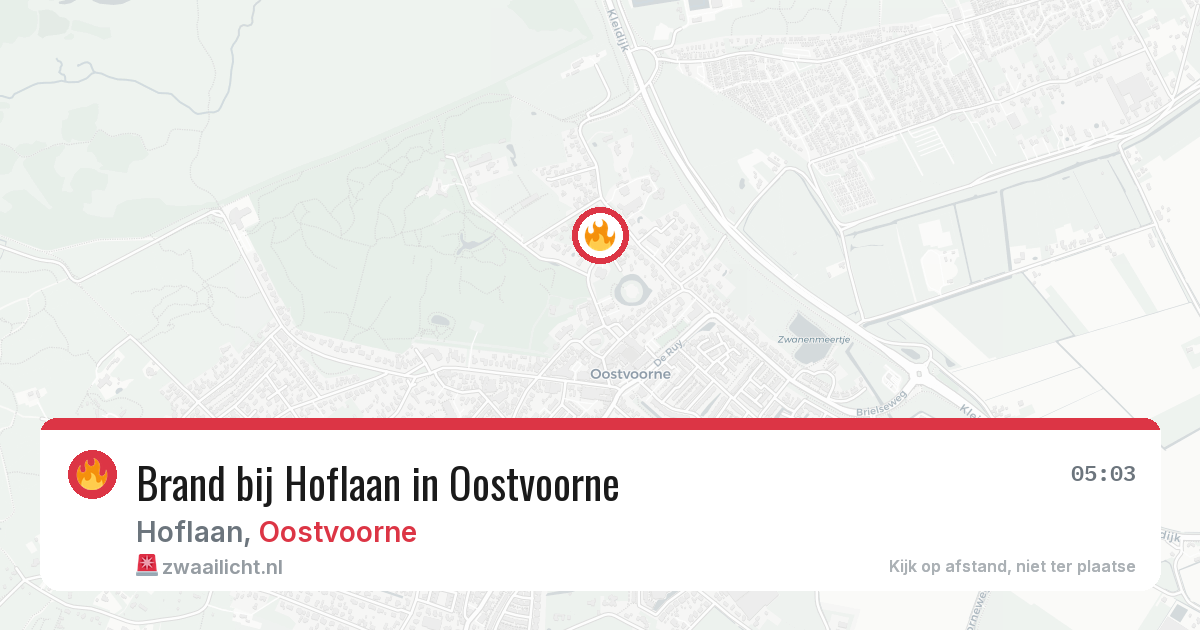 Brand bij Hoflaan in Oostvoorne — 25 mrt 2026