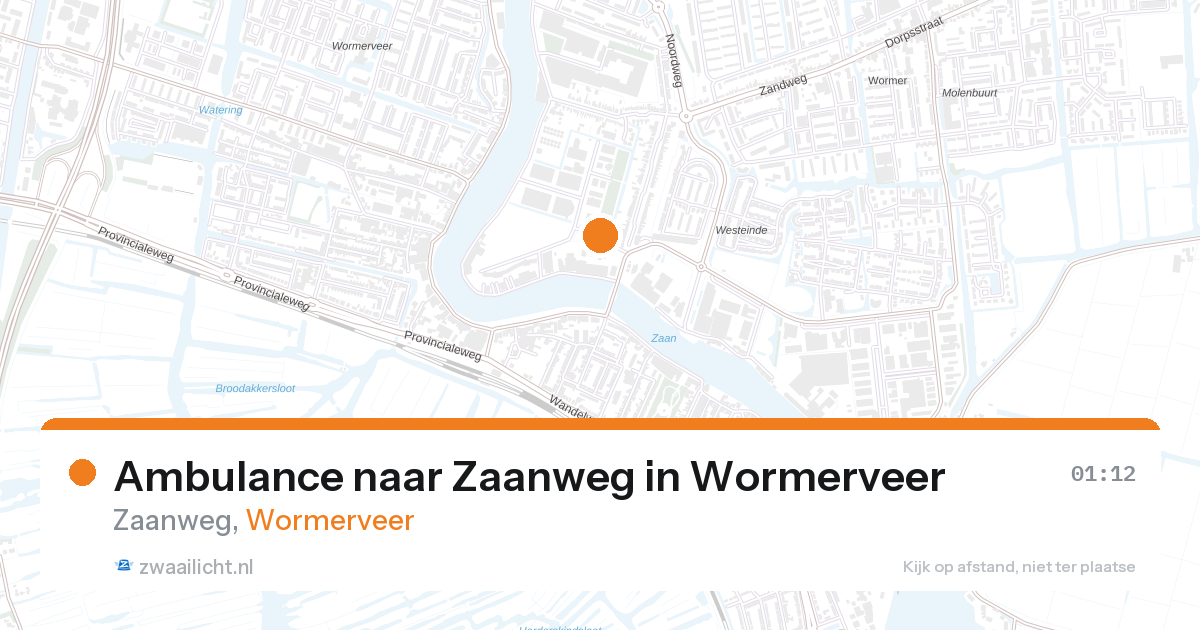 Ambulance naar Zaanweg in Wormerveer — 10 jul 2026