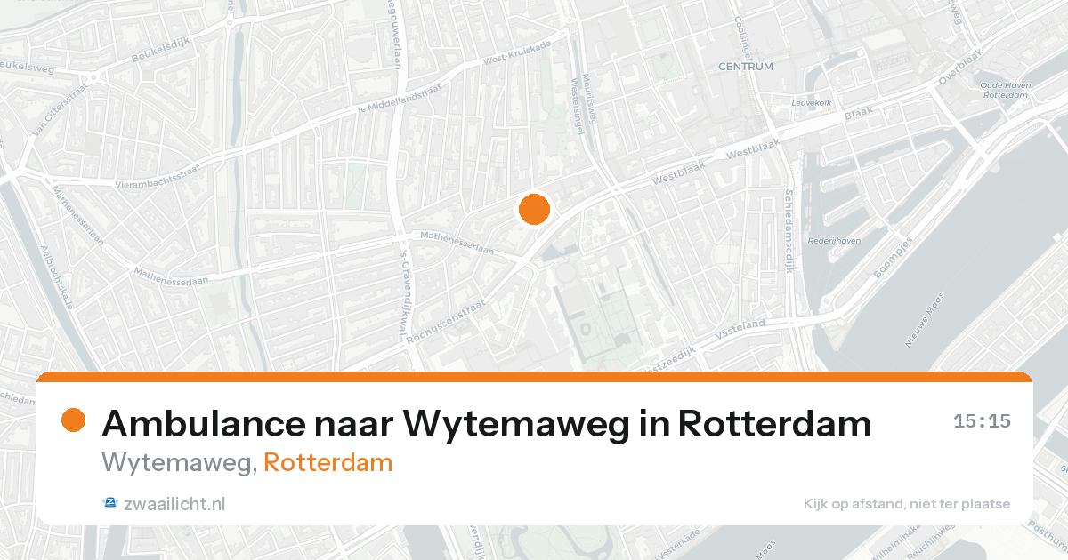 Ambulance naar Wytemaweg in Rotterdam — 30 jan 2026