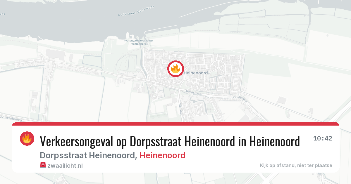 Verkeersongeval op Dorpsstraat Heinenoord in Heinenoord — 21 mrt 2026