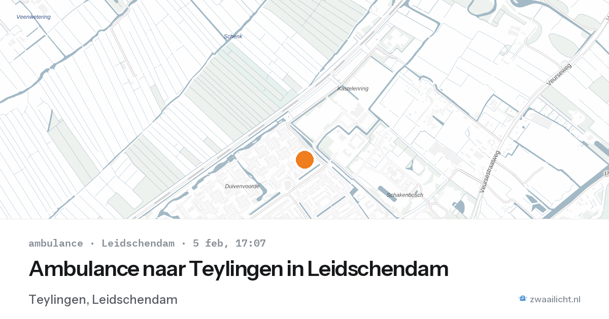 Ambulance naar Teylingen in Leidschendam — 5 feb 2026