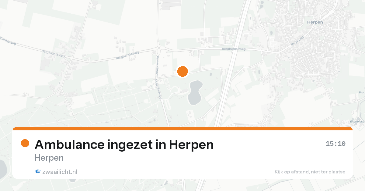Ambulance ingezet in Herpen — 15 aug 2026