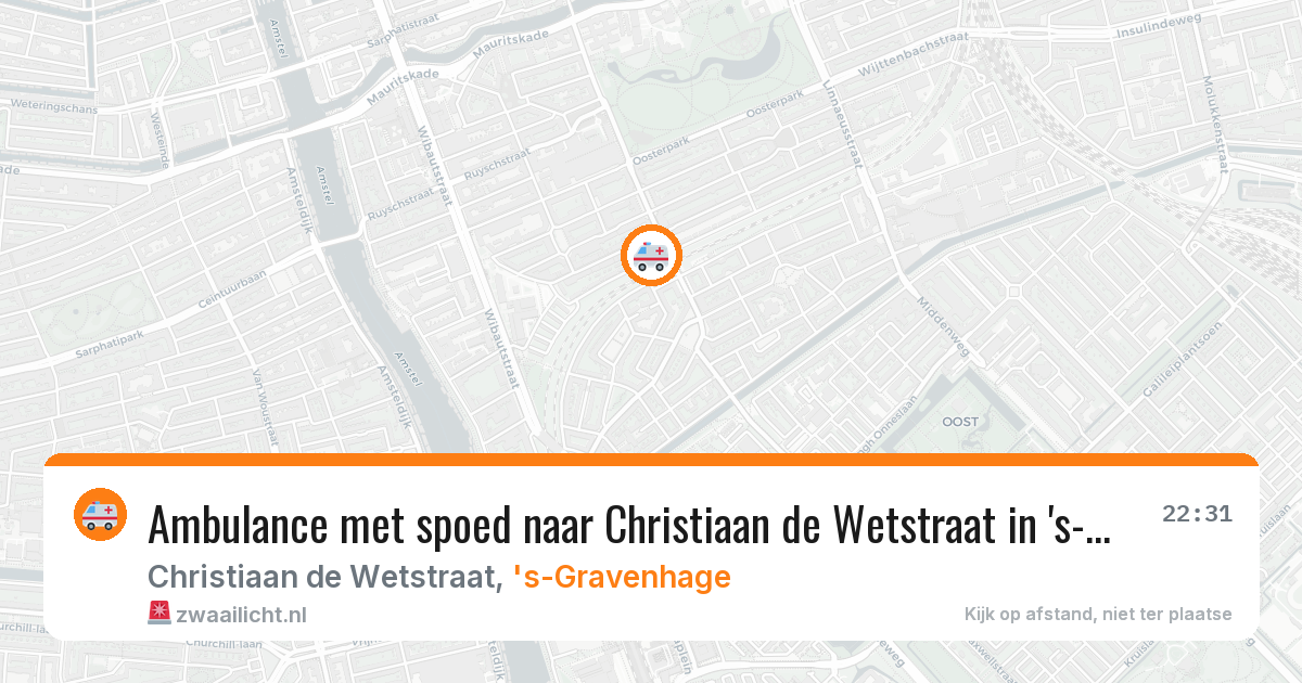 Ambulance met spoed naar Christiaan de Wetstraat in 's-Gravenhage — 5 apr 2026