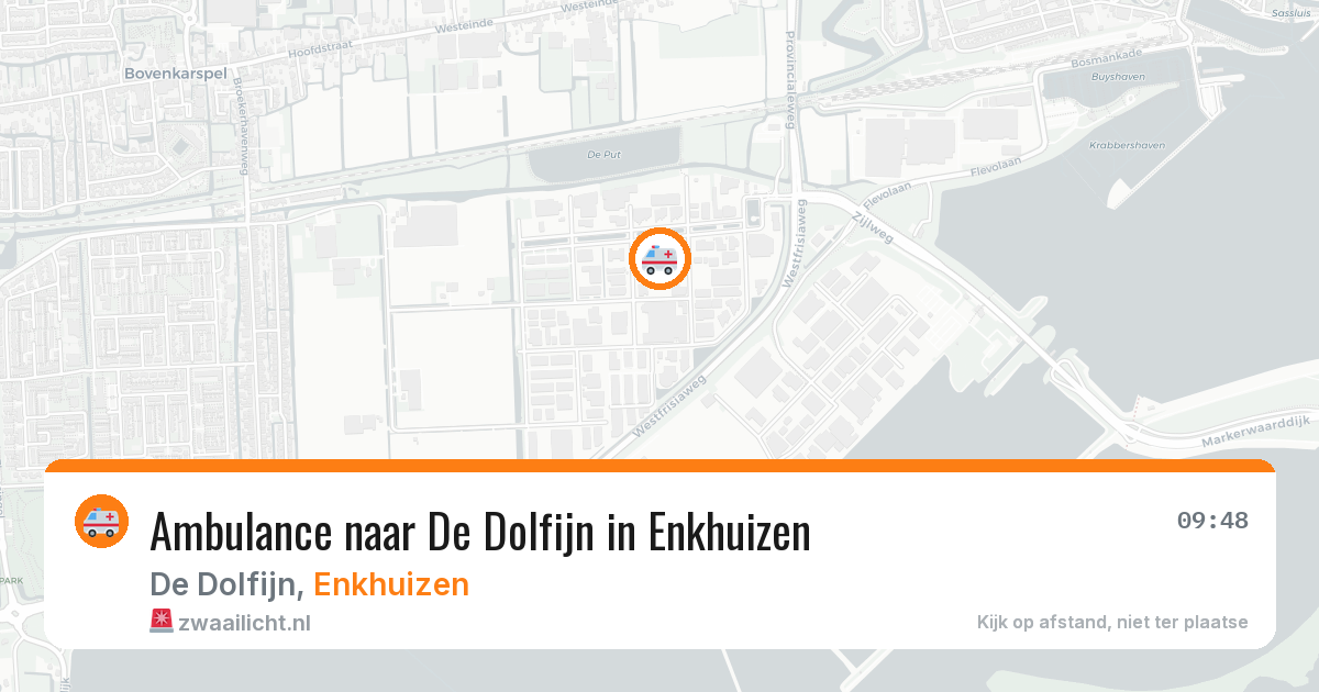 Ambulance naar De Dolfijn in Enkhuizen — 5 aug 2026