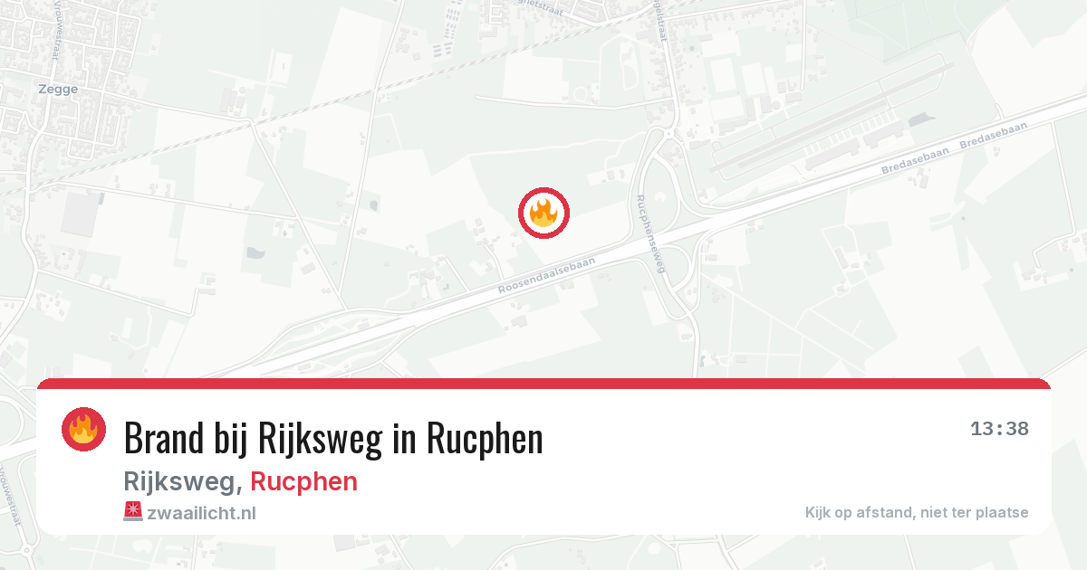 Brand bij Rijksweg in Rucphen — 12 aug 2026
