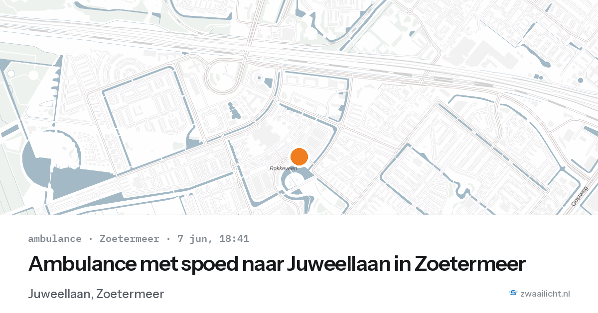 Ambulance met spoed naar Juweellaan in Zoetermeer — 7 jun 2026