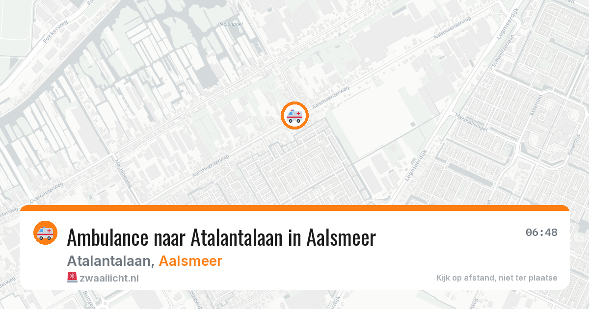 Ambulance naar Atalantalaan in Aalsmeer — 9 mei 2026