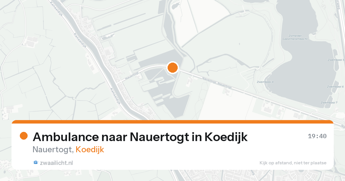 Ambulance naar Nauertogt in Koedijk — 14 aug 2026