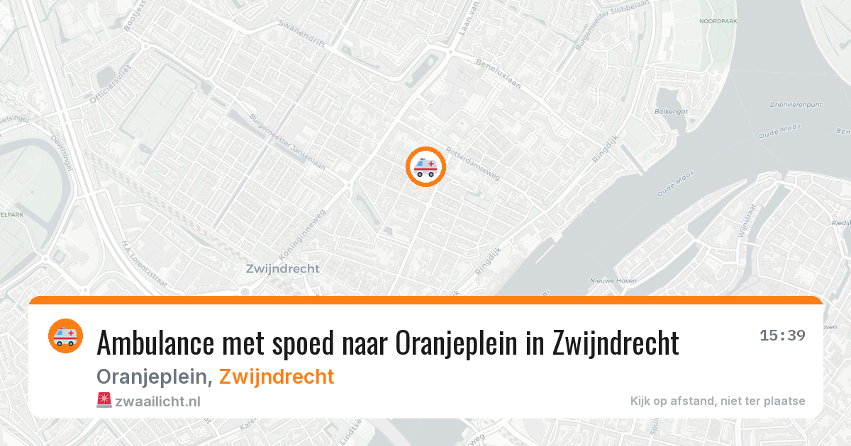 Ambulance met spoed naar Oranjeplein in Zwijndrecht — 5 apr 2026