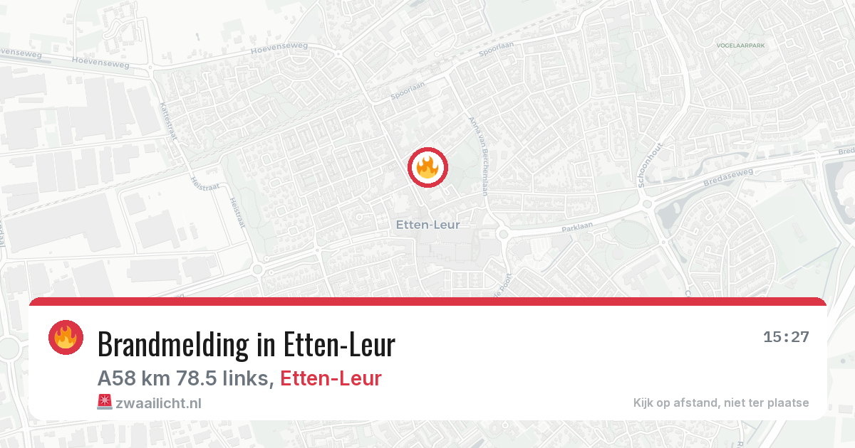 Brandmelding in Etten-Leur — 1 jul 2026