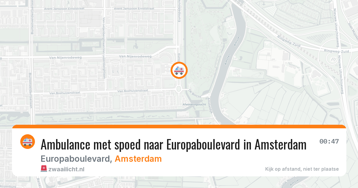 Ambulance met spoed naar Europaboulevard in Amsterdam — 14 apr 2026