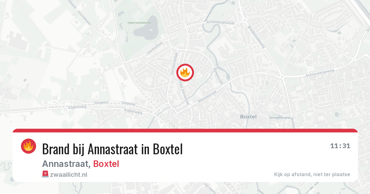 Brand bij Annastraat in Boxtel — 22 feb 2026
